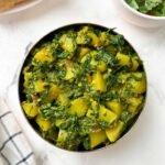 Aloo Palak (English spinach)